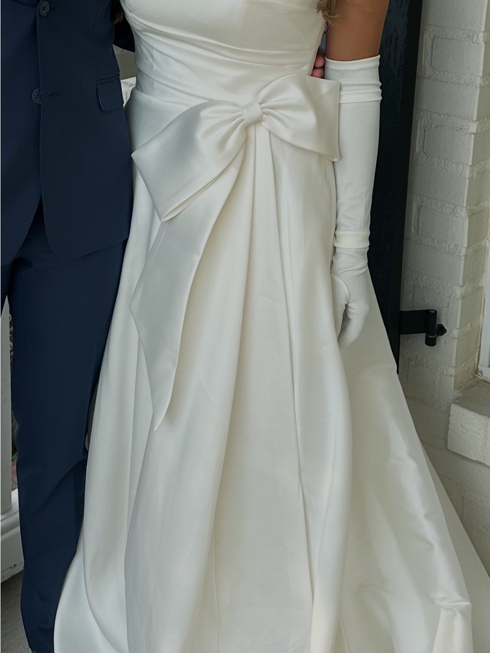 Essense of Australia Strapless Mikado Ivory Bridal Gown D 3631ZZ12 - Picture 6 of 10